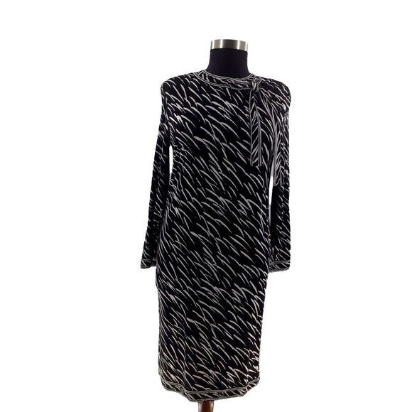 Vintage ROBERT JANAN design by EVA  1980s Black and White Dress - Picture 1 of 12